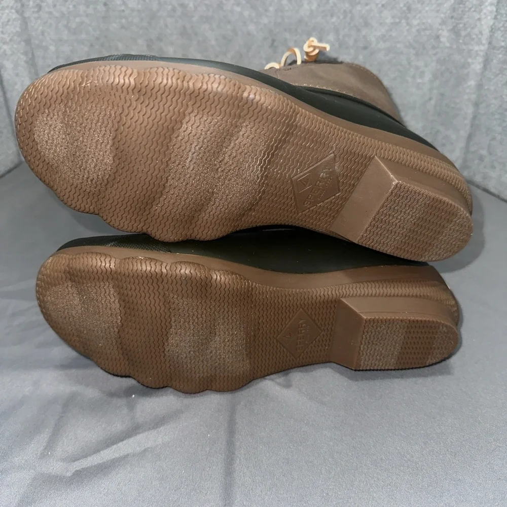 Sperry Women's Top-Sider Saltwater Nylon Brown Duck Boots STS80524 Size 7.5